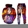 Survêtements pour hommes 2023 Casual Man 2 Piece Sets Japanese Anime Hoodie Joogers Outfits Mode Hommes Survêtement Pantalon Costume Streetwear Homme