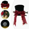 Kerstdecoraties boomhoed groot zwart met bowknot verlengd lint