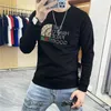 2022 Printemps Designer Hommes Sweatshirts Drôle Lettre Impression Pulls Homme Femme Noir Blanc Sweat-shirts Taille Asiatique M-5XL