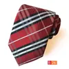 Neck Ties Men Classic Silk Tie Stripe Plaid Mens Business Designer Neckwear Skinny Grooms Necktie for Wedding Party Suit Shirt