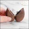 Jewelry Pouches Bags Jewelry Pouches Bags Container Ring Box Wood Storage Case Heart Shaped Wooden Wedding Proposal Brit22 Drop Deli Dh5Rm