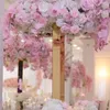 décoration présentoirs support de fleurs en acrylique pour mariage support d'affichage clair pilier de scène en cristal événement centres de table de mariage grands piliers de miroir d'or 418
