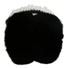 Berets Winter Faux Fur verstelbare oorbeschermingen schattige gebreide fuzzy ear muffs vrouwen meisjes buitenwarmers voor kinderen elegante Pearl Bead6463787