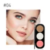Colorete y resaltador Maquillaje Resaltador de 3 colores Bronceadores faciales Paleta de polvos Iluminador profesional Cosmético facial