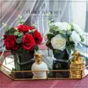 Dekorativa blommor Silk Flower Red Rose Pography Props Latex Pastoral Home Living Room Wedding Decoration Fake Roses