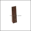 Sacchetti per gioielli Borse Sacchetti per gioielli Borse High-End Black Walnut Wood Collana Bracciale Espositore Triangolo marrone scuro Storage Po Dhg2M