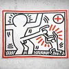 Tapestries Keith Haring Graffiti background Hanging cloth in bedroom rental house Internet celebrity dormitory wall cloth 1.1 by 1.5 m