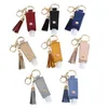 Hand Sanitizer Bottle Cover Pu Leather Tassel Party Favor Holder Keychain Proteable Keyring P￥sar Hemlagringsorganisation RRE15053