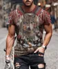 Camisetas masculinas da meia-noite Wolves Tribal Art 3D Imprimir camiseta de moda respirável de verão