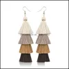 Dangle Chandelier Ethnic Style Tassels Women Earrings Jewelry Plated Gold Handmade Lady Fashion Dangle Earring Alloy Eardrop 2 3Jm J Dhbvi