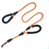 Dog Collars Tractions Rope Handles Heavy Reflective Double Handle Lead Used For Control Safety Training Pet Accessories