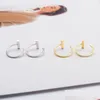 Stud S925 Sier Woman Circle Ring Gold e Siers Ear Sturbs Apertura di orecchini di gioielli delicati regolabili consegna a goccia 2022 Orero DH5N0