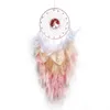 Traumfänger, rosa Traumfänger, dekorative Objekte, Baum des Lebens, Wanddekoration mit natürlichem Kristallstein, handgefertigtes Geschenk 1223250