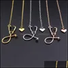 Pendant Necklaces Fashion Medical Jewelry Alloy I Love You Heart Pendant Necklace Stethoscope For Nurse Doctor Gift Wholesale Drop D Dhr3F
