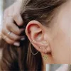 Clip sur vis arrière 925 Sterling Sier à la mode panthère noire Punk Hies boucles d'oreilles pour femmes Couple anniversaire mariage boucle d'oreille bijou Dh3Kq