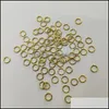 Band Rings 50-100Pcs Sier Plated Round Jump Rings Twisted Open Split Connector For Jewelry Makings Findings Supplies Diy 1194 Drop De Dh4Lc