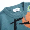 Erkek Sweaters Erkek Hip Hop Örgü Jumper Çin Karakter Desen Baskı Sokak Giyim Harajuku Sonbahar Hipster Gündelik Örgü Sulakları