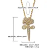 Pendant Necklaces Designed Iced Out Rose Flower Solid Back Necklace Hip Hop Gold Silver Color Mens/Women Charm