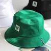 berretti a sfere cappello di secchio verde cappelli per pescatori uomini uomini donne esterne estate ballerino hip hop cotone panama città hat298m