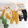 3pcs Spring Autumn Toddler Boys Clothing Sets Cotton Sweater Pants With Bag Baby Girls Clothes Kids Outfits