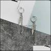 Dangle Chandelier 1Pc Punk Titanium Steel Tassel Dangle Earrings Ear Stud Clip For Men Women Korea Statement Jewelry Exquisite Hip H Dh5As