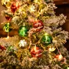 سلاسل زخرفة عيد الميلاد LED سلسلة ضوء الثلج Snowman Santa Santa Claus شجرة عيد الميلاد الزخرفة للمنزل