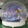 Utomhusaktiviteter Julgiganten Uppbl￥sbar Snow Globe Bubble Dome-t￤lt med fl￤kt 2m/3m/4m utbytbar bakgrund Human Snow Globes Clear Ball