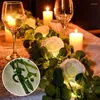 Decoratieve bloemen Kunstmatige Garland nep Peony eucalyptus planten rattan wijnstok groen hangen voor tafel bruiloft verjaardagsfeestje decor