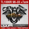 & Tank Fairings For SUZUKI TL-1000R SRAD TL-1000 TL 1000 R 1000R 98-03 Bodywork 162No.119 TL1000R 1998 1999 2000 01 02 03 TL1000 R 98 99 00 2001 2002 2003 Fairing grey glossy