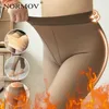 Legginsy damskie Normov w rozmiarze Zimowe damskie spodnie Sock Pants ciepło Fałszywe półprzezroczyste rajstopy pończochy Kobiety termiczne super elastyczne nogawki T221014