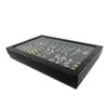 Jewelry Pouches Hundred Ring Display Tray With Transparent Cover Storage Box Store Counter Earring