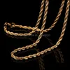 Chains Bk 18K Gold Plated Chains For Women Men M Twisted Rope Choker Necklaces Jewelry Size 18 20 22 24 30 Inches 289 G2 Drop Deliver Dhbhl