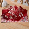 Tafelmatten Kerstmat Tree Keuken Decoratie Placemat Santa Claus servet voor bruiloft Dining Accessories