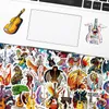 50pcs Punk Rock Stickers Rock and Roll Music Sticker Vinyl Finproof Plack Fand for Botto Botto Mailboard Skateboard Phone Phone Coatens Kids BP335