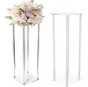 Nouveau style décoration présentoirs acrylique fleur support pour mariage clair présentoir cristal scène pilier 419