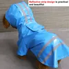 Hondenkleding Spring Zomeroutfit Regenjas Reflecterende PU Puppy Pet Rain Coat Hapleed Waterproof Jacket Kleding voor honden Chihuahua