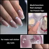 Nagelkonstmallar Ren genomskinlig Jelly Sile Nagelkonststämpelmallar Skrapare Transparent Nagellack Gel Stämpel Stam Sminkverktyg Drop Dhkov