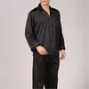 Blusa de terno preto de trajes masculinos e calças de colheita clássica de calça de sono clássica de pijamas mass de loungewear de inverno 54 long long