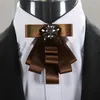 Bow Ties Elegant 2022 Adult Men Women Business Wedding Party Banquet Shirt Neckwear Bowtie Cravat Groom Crystal Rhinestone Ribbon Tie