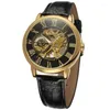 Armbandsur OpenWork Manual Mechanical Watch Fashion Business Men's With