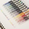 Färg rak flytande gel penna 0,5 mm snabbtorkande handkontoanteckningar graffiti flera färg stora kapacitet vattenbaserade pennor