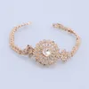 Handgemaakte Dubai Gold Color Crystal Wedding Ketting Bangle Earring Ring Vrouwen Italiaanse Bruidskostuum Sieraden Set