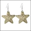 Dangle Chandelier Classic Sequin Glitter Pu Leather Dangle Earrings For Women Personalized Star Teardrop Jewelry Statement 3588 Q2 D Dhils