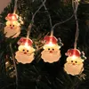 Décorations de Noël String Light Santa Claus Forme Décorative LED Lampe de fée Ornement pour la maison Arbre de Noël Cadeau Année Décoration 2022