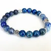 Strand MG1672 Pisces Zodiac Bracelet For Women 8 MM Lapis Lazuli Blue Aventurine Sodalite Energy Wrist Mala Natural Gemstone Jewelry