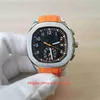 ZF Maker Herrenuhr Super Qualität 42,2 mm Aquanaut 5968 5968A-001 Orange LumiNova Uhren Transparent Cal.CH 28-520 C Uhrwerk Mechanische Automatik Herrenarmbanduhren