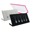 Jewelry Pouches L Type Velvet/linen Necklace Pendant Organizer Holder Storage Board Display Nacklace Stand