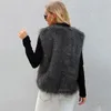 Kadın Kürk Moda Sahte Yelek Katlar Kadınlar Sonbahar Kış Kışlı Slim Ceketler Pouscoat Kadın Sıcak Kalın Dış Giyim Palto