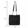 Evening Bags Autumn Winter Purses Handbags Quilted Cotton Padded Shopper Bag Women Large-capacity Chain Travel Satchel for School Office L221014