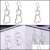 Dangle żyrandol Lady Copper Coldings Sier Plated Double Love Serce w kształcie serca urok wisiorki walentynkowe biżuterię Znajdź dhacl